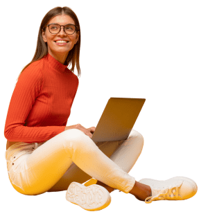 Mujer con computador
