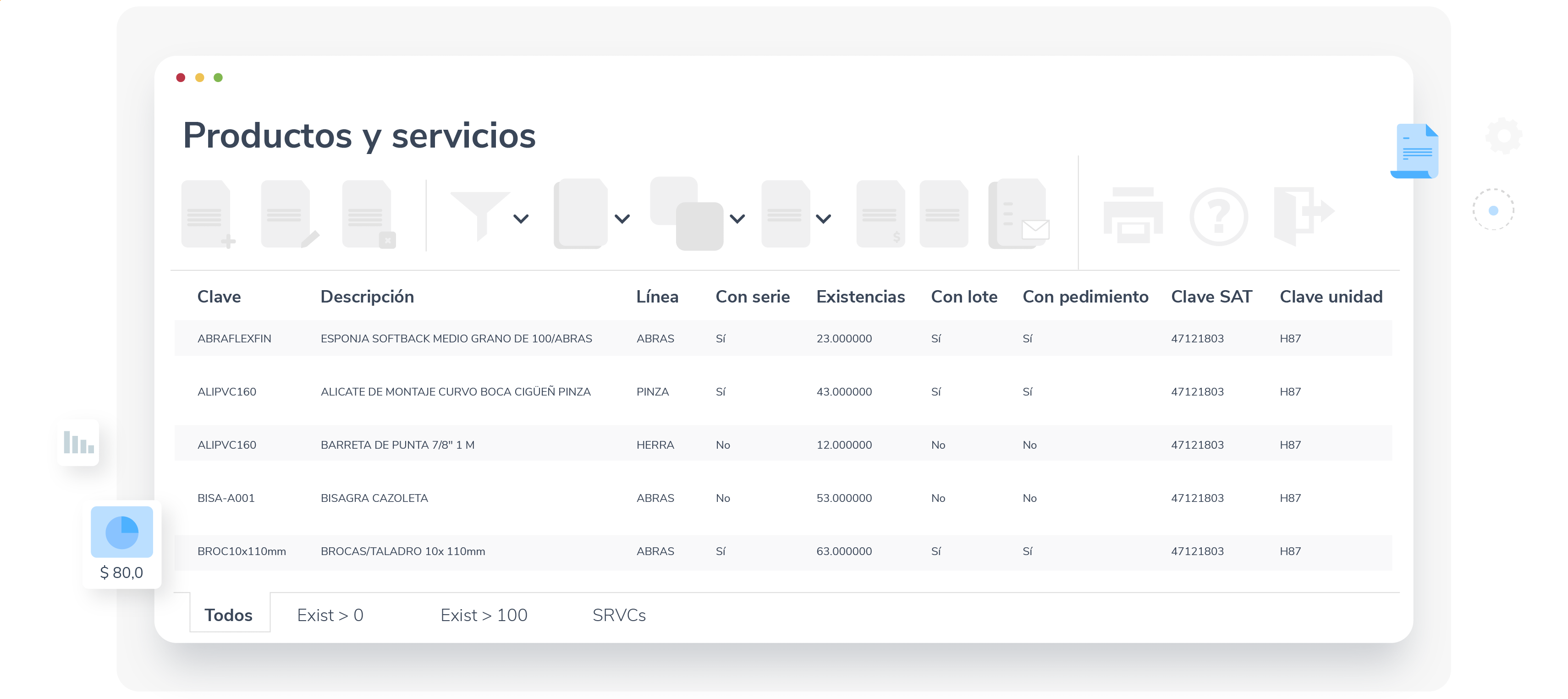 Control de inventarios y servicios